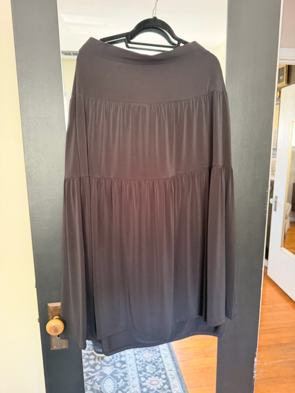 Simply Vera Vera Wang Black Tiered Maxi Skirt